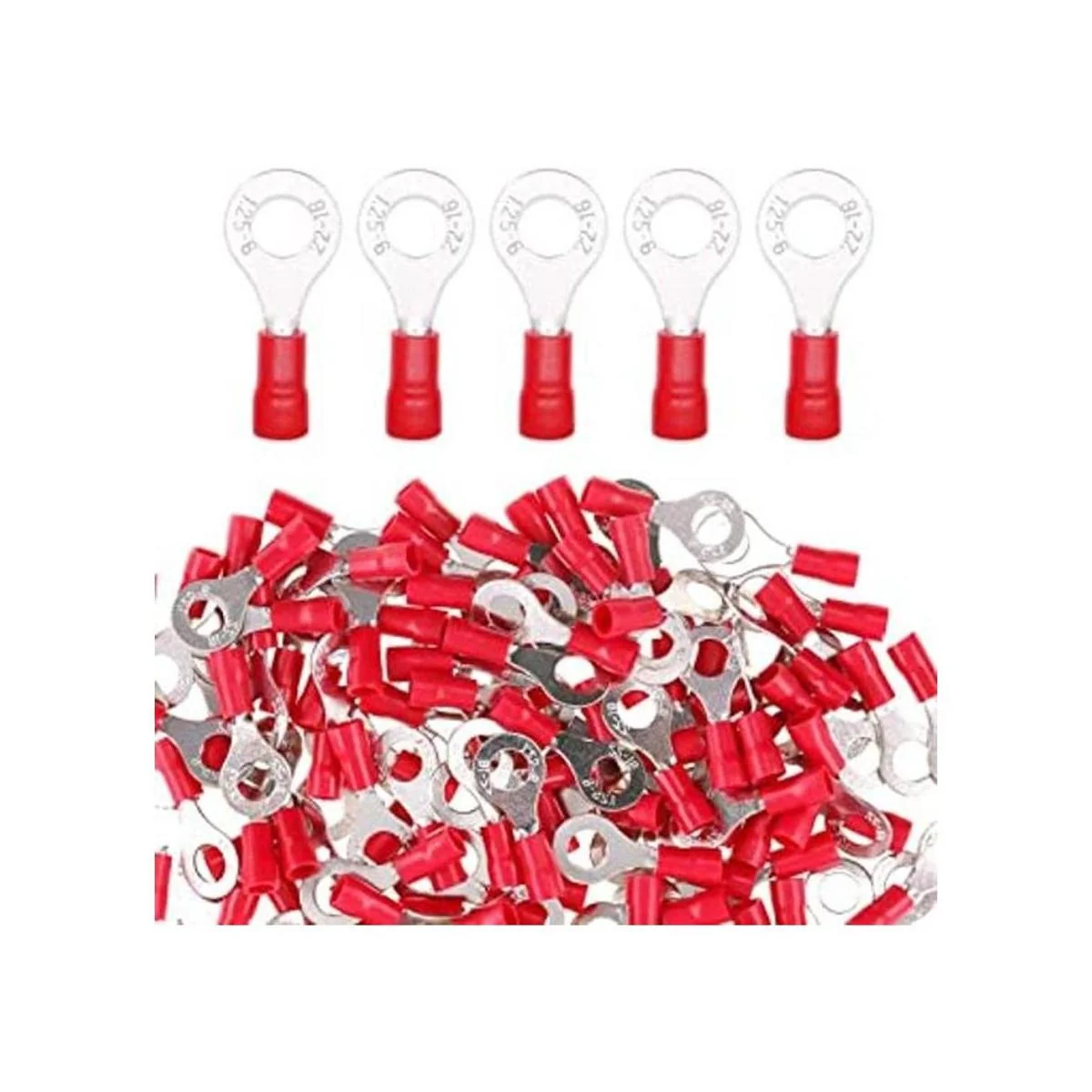 glarks 100pcs 22 M6 Anillo de calibre 16 de aparatos