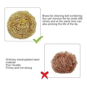 feita 5 paquetes Solder punta Limpiador Alambre de_5