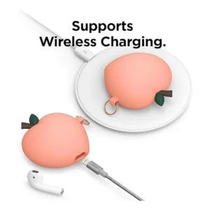 elago Funda de melocotón para AirPods compatible con Apple_5