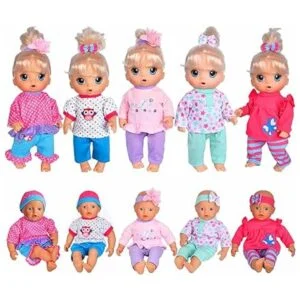 ebuddy 7sets muñeca Playtime trajes ropa sombrero diadema_4