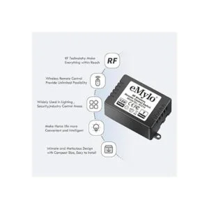 eMylo DC 12V 1 canal 433Mhz RF inalámbrico Relé de control_2