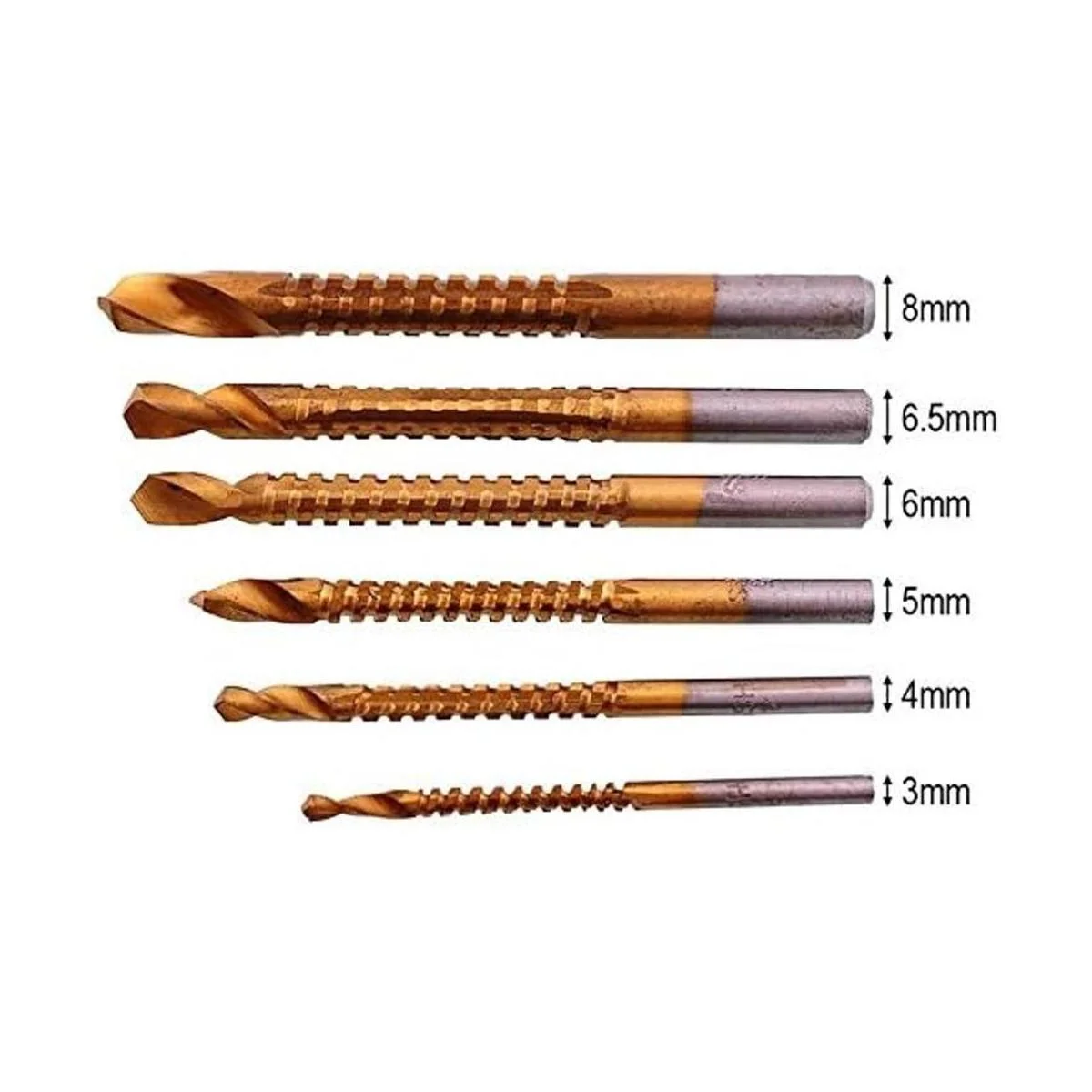 eoocvt Juego de brocas y sierra de titanio HSS de 3 a_4