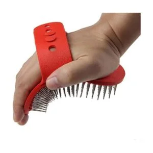 emours Pet Grooming cepillo para polvo masajeador de hule_3