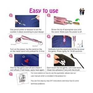 esseelove Aplicador de fijación juego de diamantes de