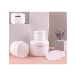 erioctry Tarro de plástico blanco con tapa de cúpula de 8_6