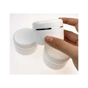 erioctry Tarro de plástico blanco con tapa de cúpula de 8_3