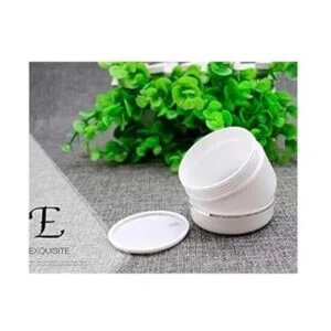 erioctry Tarro de plástico blanco con tapa de cúpula de 8_5