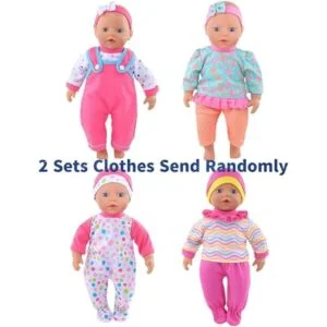 ebuddy 7sets muñeca Playtime trajes ropa sombrero diadema_5