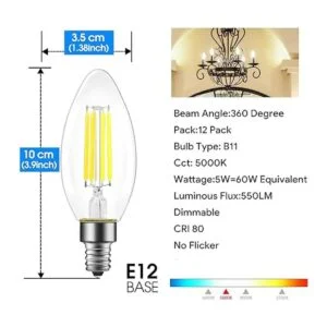 energetic smarter lighting Bombilla de candelabro LED E12_3
