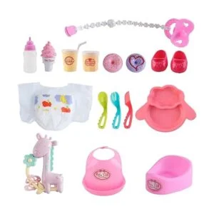 deAO Juego de muñecas de bebé de 12 pulgadas con cuna_5