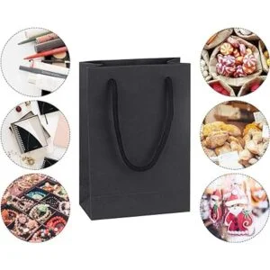 driew Bolsas de regalo color negro paquete de 50 bolsas