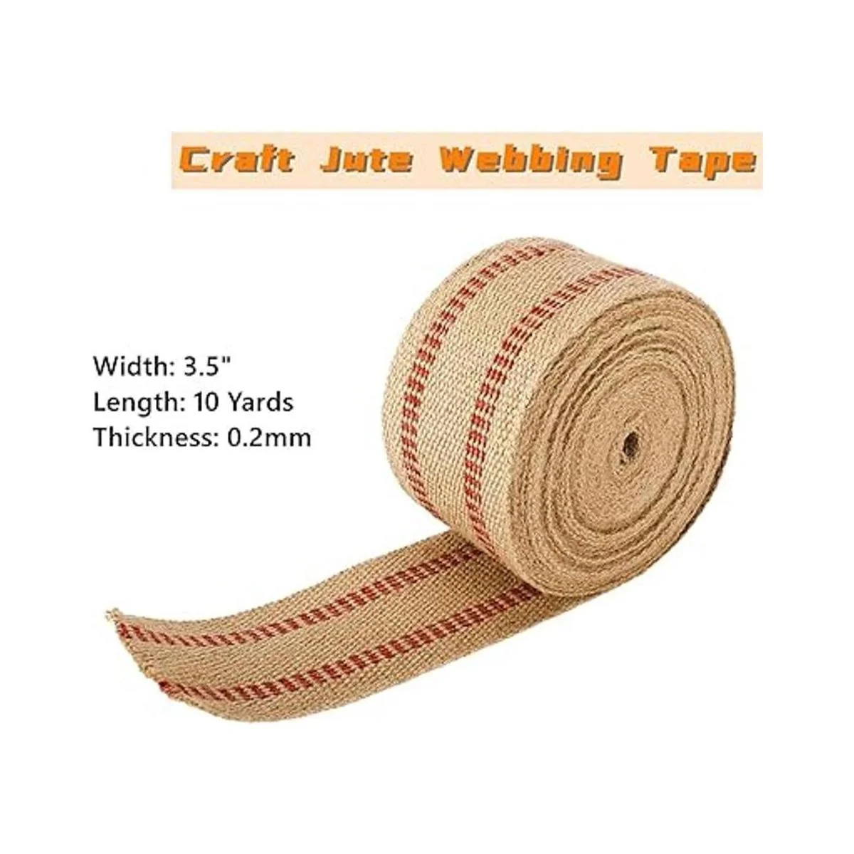 de cinta de yute artesanal rollos de 3.5 x 10 yardas 11