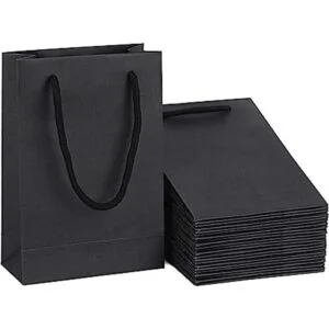driew Bolsas de regalo color negro paquete de 50 bolsas