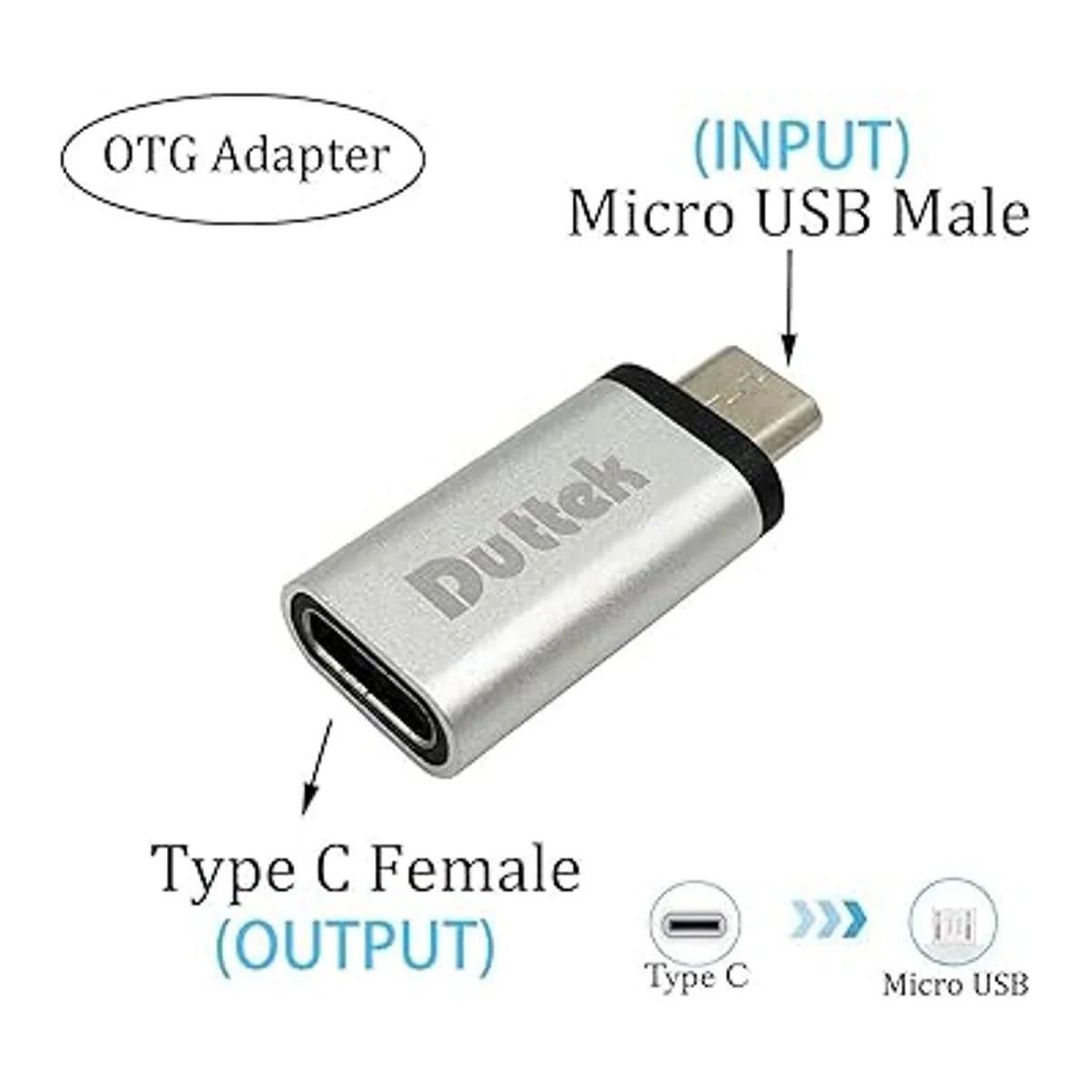duttek tipo C Adaptador OTG convertidor de USB C hembra a_3