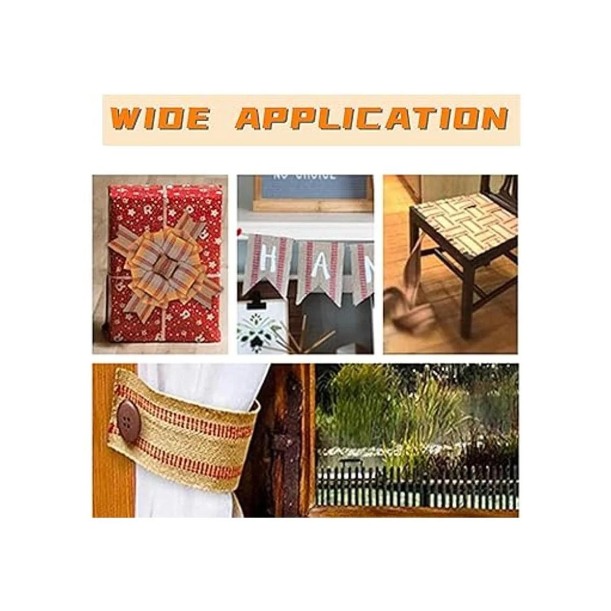 de cinta de yute artesanal rollos de 3.5 x 10 yardas 11