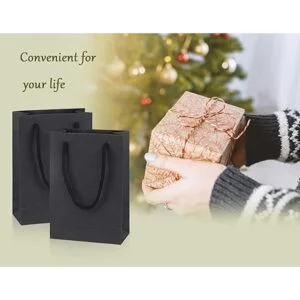 driew Bolsas de regalo color negro paquete de 50 bolsas