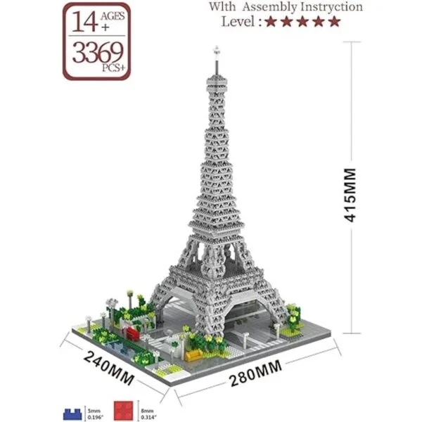 dOvOb Architecture Juego de microbloques de torre Eiffel_3