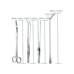 capetsma Aquascape Tools Herramientas largas de acero