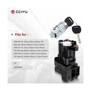 cciyu Cilindro de bloqueo de encendido y interruptor de_2