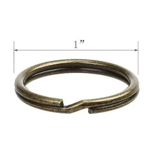 cotowin Pack de 50pcs 1 Antiqued chapado en latón llavero_2