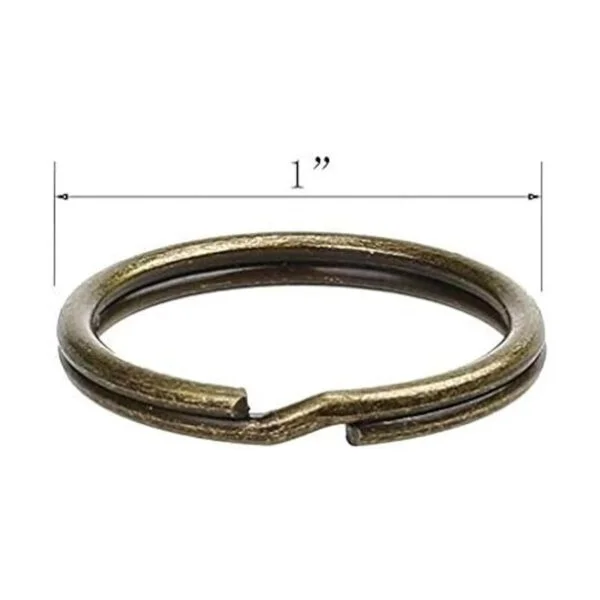 cotowin Pack de 50pcs 1 Antiqued chapado en latón llavero_2