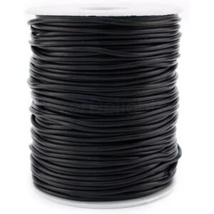cleverdelights Black Solid Rubber Cord 10 Metros 11_1