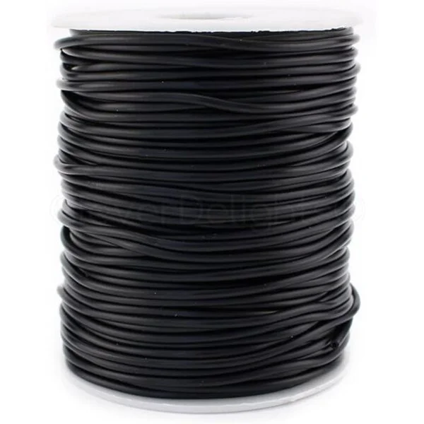 cleverdelights Black Solid Rubber Cord 10 Metros 11_1