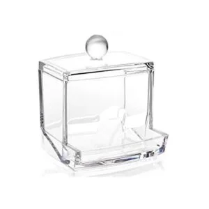 cozhome bola de acrílico transparente algodón Swab Box_1