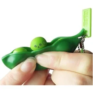 de 3 llaveros Edamame Fidget Toys SqueezeaBean Puchi_3