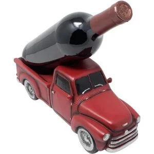 clásico Pickup Truck Botella de vino titular Estatua o_4