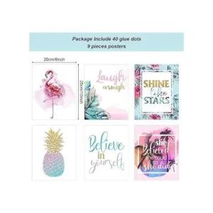 de 9 figuras de flamenco habitación de adolescentes