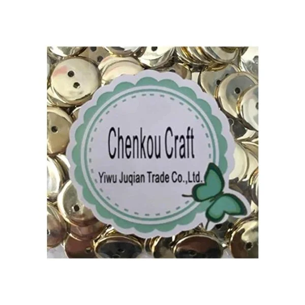 chenkou Craft plástico Botón de color dorado ornamento 12_2