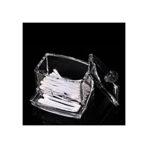 cozhome bola de acrílico transparente algodón Swab Box_3