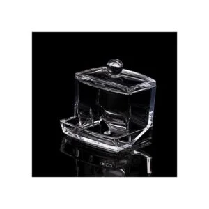 cozhome bola de acrílico transparente algodón Swab Box_2