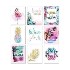 de 9 figuras de flamenco habitación de adolescentes