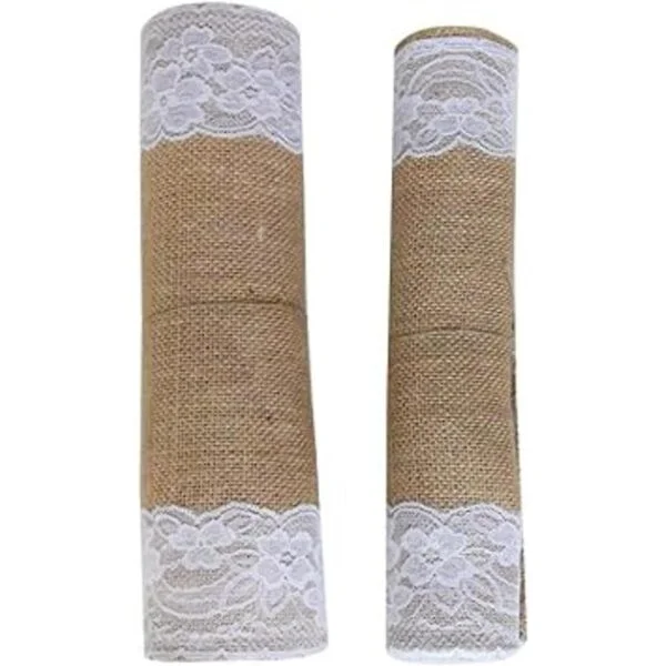 awtlife Burlap Camino de mesa para boda nupcial ducha Baby