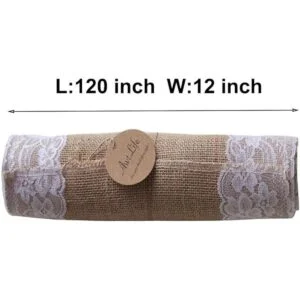 awtlife Burlap Camino de mesa para boda nupcial ducha Baby