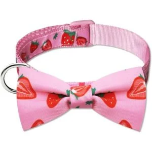 azuza Collar de perro de corbatín collar de perro suave