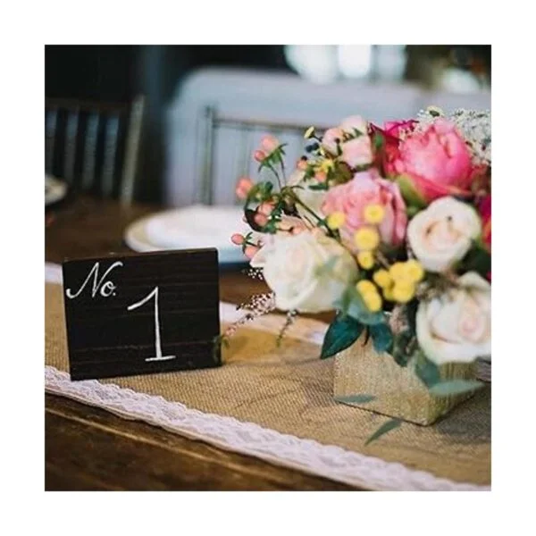 awtlife Burlap Camino de mesa para boda nupcial ducha Baby