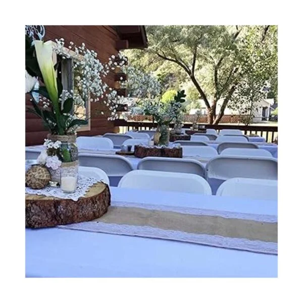 awtlife Burlap Camino de mesa para boda nupcial ducha Baby