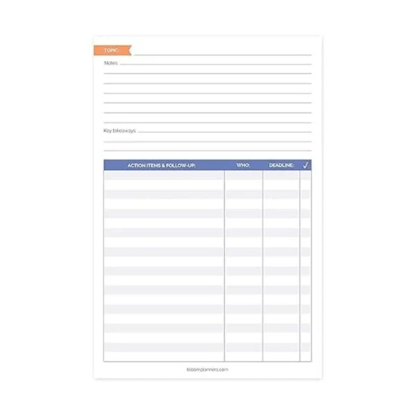 bloom daily planner s Bloc de notas de reunión de doble_2