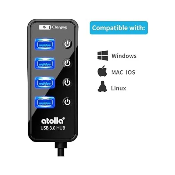 atolla 204U3 USB 3.0 Hub 4 1 de transferencia de datos y_5