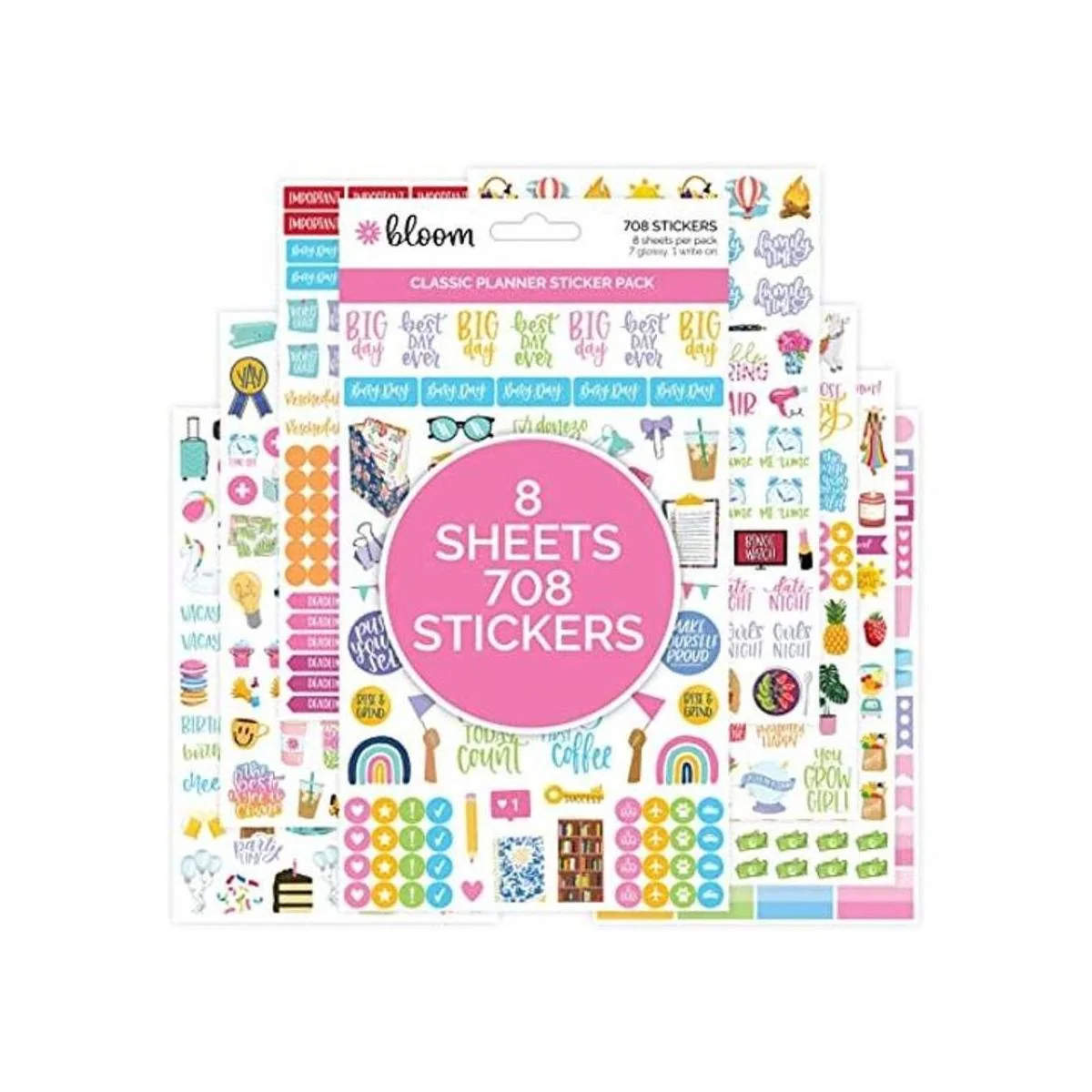 bloom daily planners Hojas de adhesivos clásicos para_1