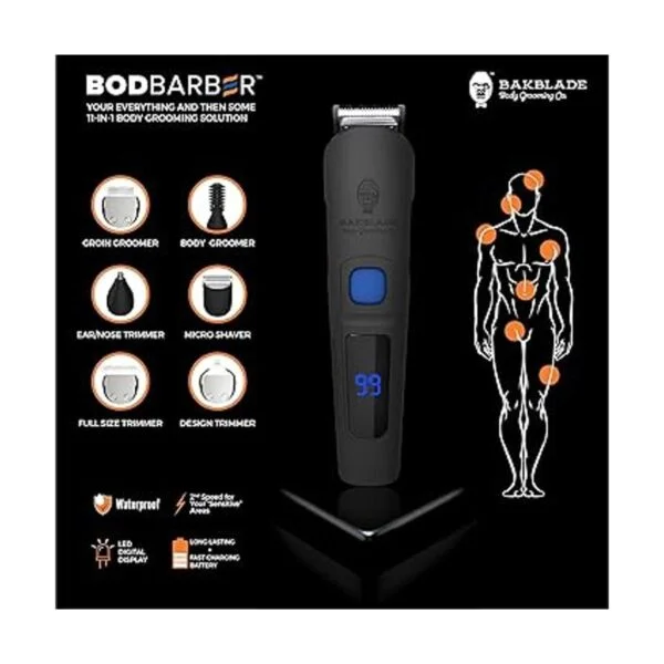 baKblade BODBARBER Kit de aseo corporal 11 en 1 para_2