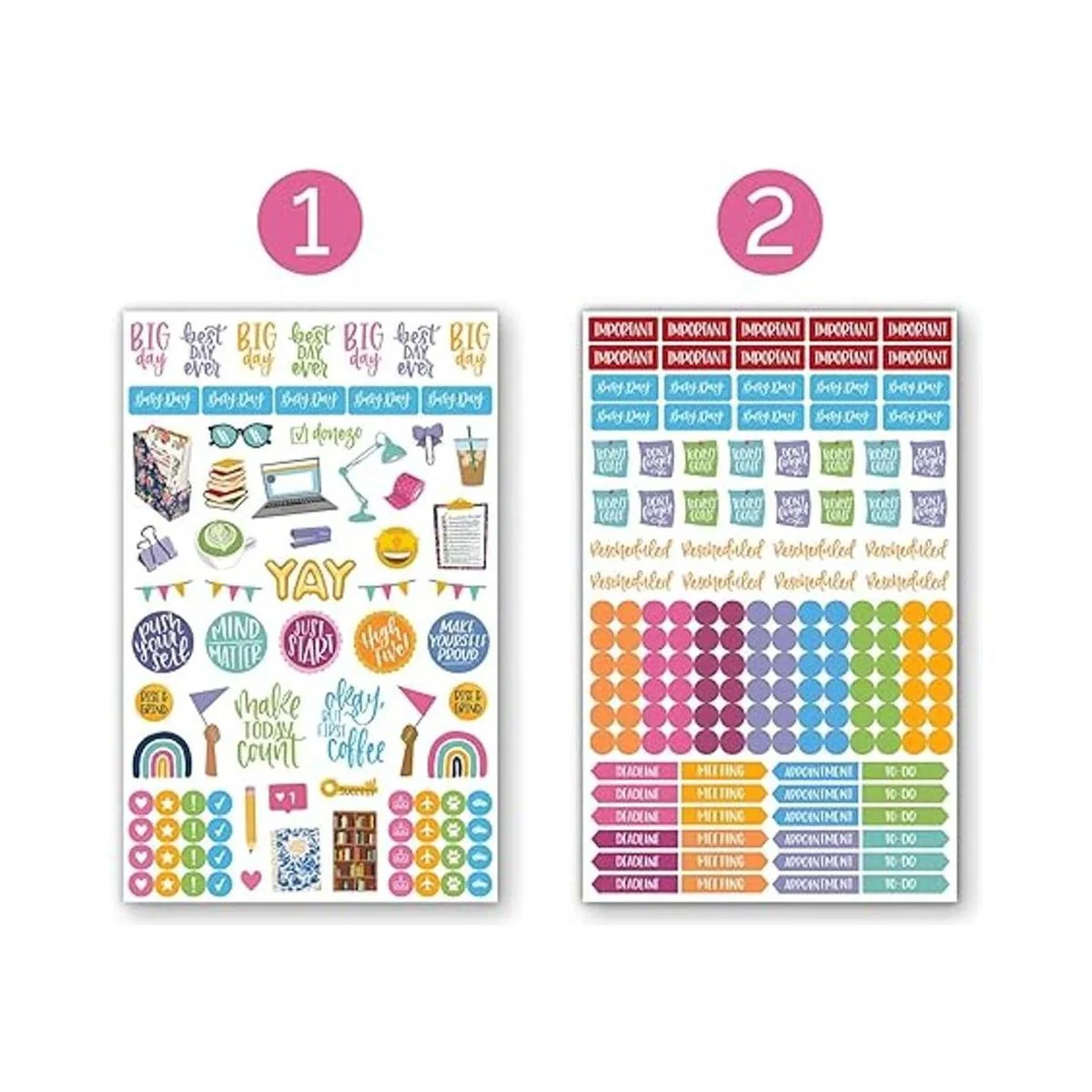 bloom daily planners Hojas de adhesivos clásicos para_2