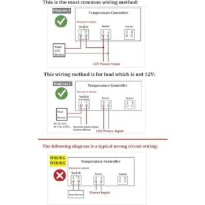 bayite Controlador de temperatura digital DC 12V