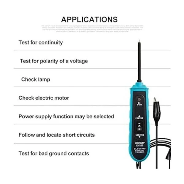 allsun Probador de circuito eléctrico automotriz de 624 V