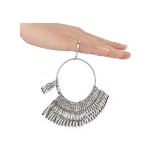 accmor medidor de aros. incluye juego de aros de metal en