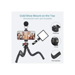 Anozer Trípode para teléfono flexible con clip