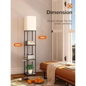 addlon Lámpara de pie LED moderna con bombilla LED de 3_5
